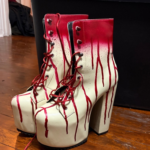 Dolls Kill Shoes - Trickz n Treatz Scream Queen Platform Boots